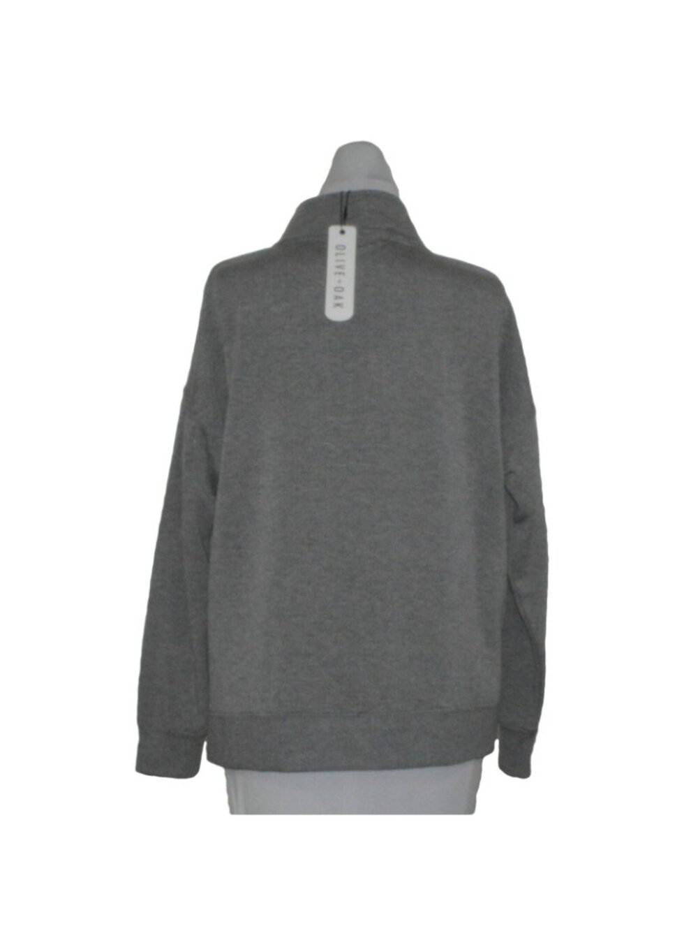 Olive + Oak NWT Womens M Gray Quarter Zip Sweatshirt Rainbow Stripe Gorpcore - Picture 4 of 8